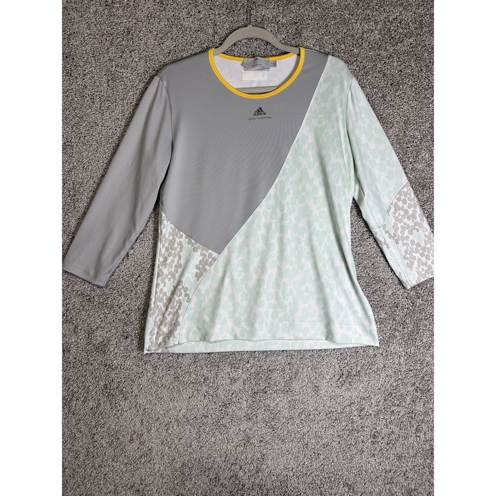 Adidas Stella McCartney Barricade Tennis Top Gray Animal Print Size M